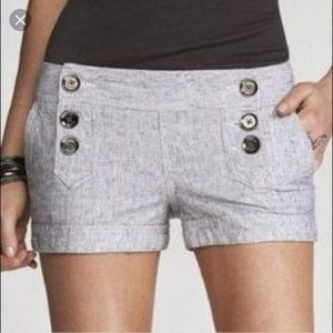 [Express] Gray Button Up Shorts - Size 4